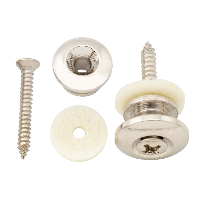 Musiclily Pro 14mm スチール G型ストラップボタンエンドピン アコースティックエレキギターベース用 2個セット 