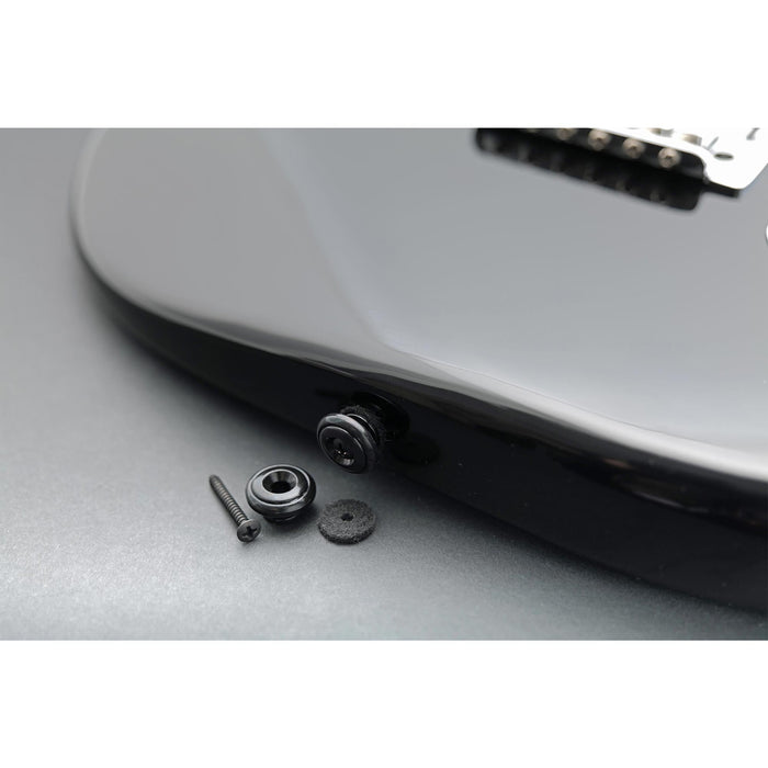 Musiclily Pro 17mm Puntali per Cinturino in Acciaio Tondo Grande per Chitarra Acustica Elettrica, Set di 2. 