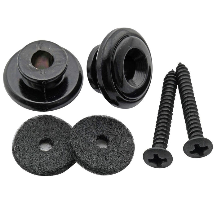 Musiclily Pro 17mm Puntali per Cinturino in Acciaio Tondo Grande per Chitarra Acustica Elettrica, Set di 2. 