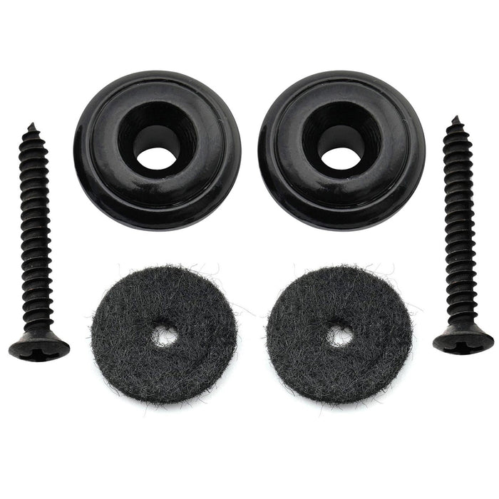 Musiclily Pro 17mm Puntali per Cinturino in Acciaio Tondo Grande per Chitarra Acustica Elettrica, Set di 2. 