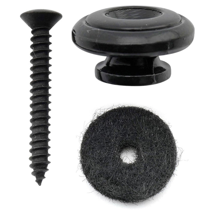 Musiclily Pro 17mm Puntali per Cinturino in Acciaio Tondo Grande per Chitarra Acustica Elettrica, Set di 2. 