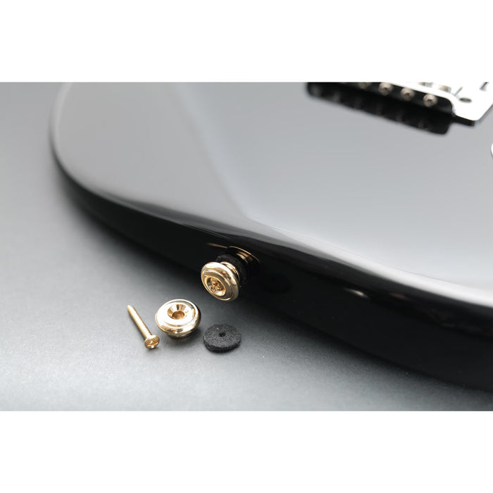 Musiclily Pro 17mm Puntali per Cinturino in Acciaio Tondo Grande per Chitarra Acustica Elettrica, Set di 2. 