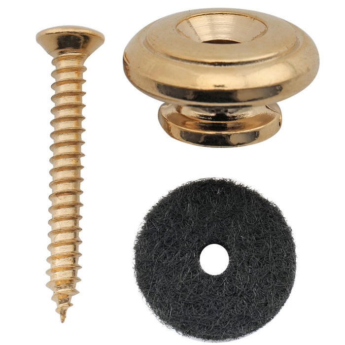 Musiclily Pro 17mm Puntali per Cinturino in Acciaio Tondo Grande per Chitarra Acustica Elettrica, Set di 2. 