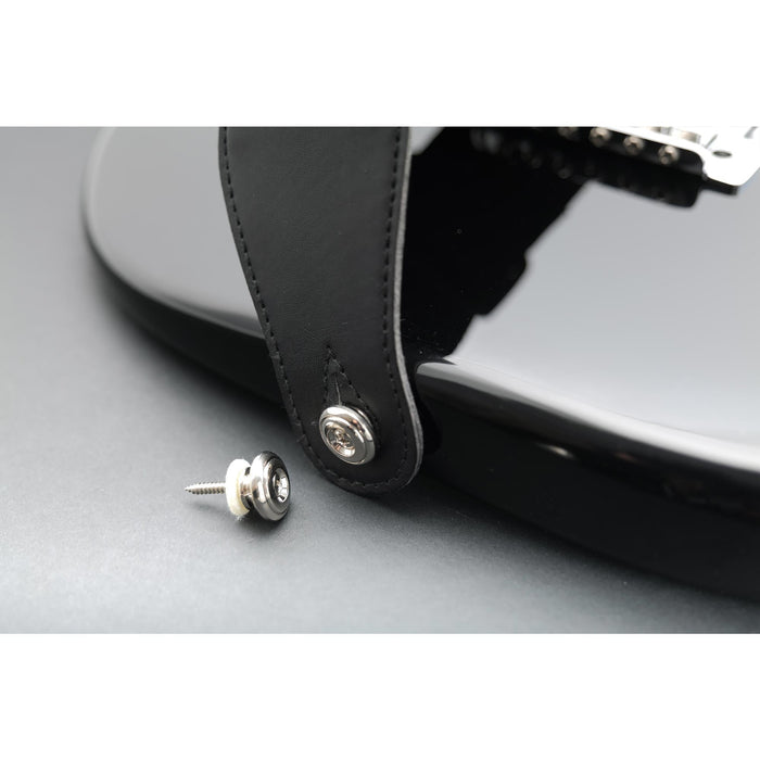 Musiclily Pro 17mm Puntali per Cinturino in Acciaio Tondo Grande per Chitarra Acustica Elettrica, Set di 2. 