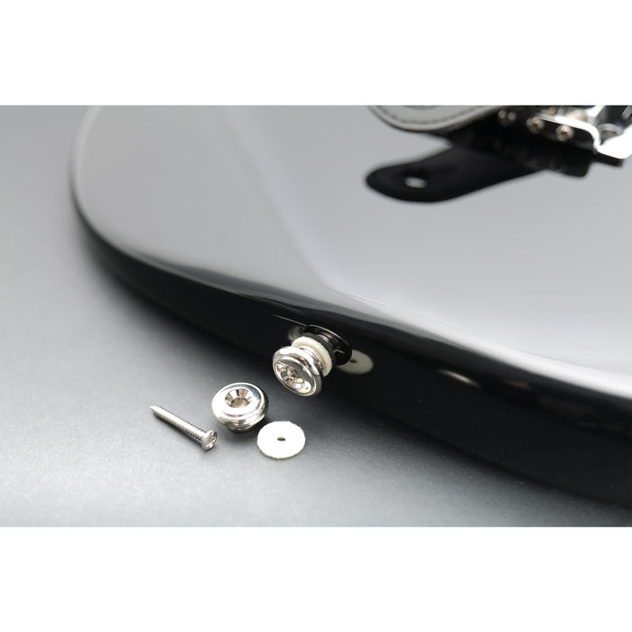 Musiclily Pro 17mm Puntali per Cinturino in Acciaio Tondo Grande per Chitarra Acustica Elettrica, Set di 2. 