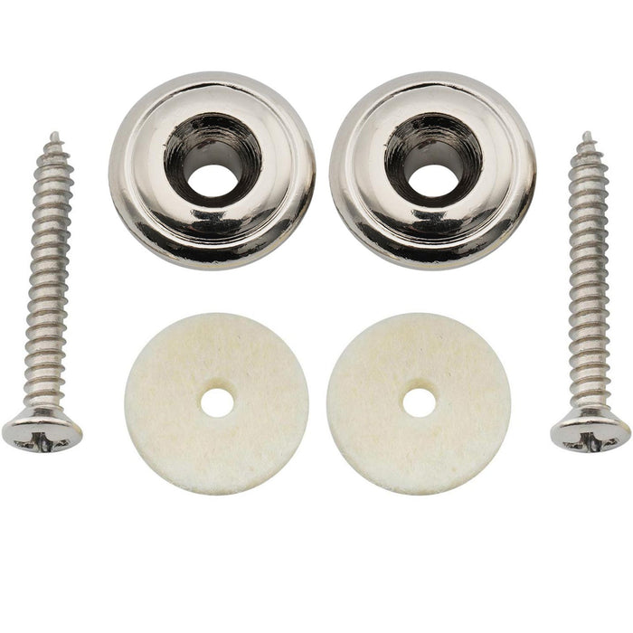 Musiclily Pro 17mm Puntali per Cinturino in Acciaio Tondo Grande per Chitarra Acustica Elettrica, Set di 2. 