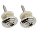 musiclily pro 17mm large round steel strap button end pins for acoustic electric guitar mx2704 2p, nickel