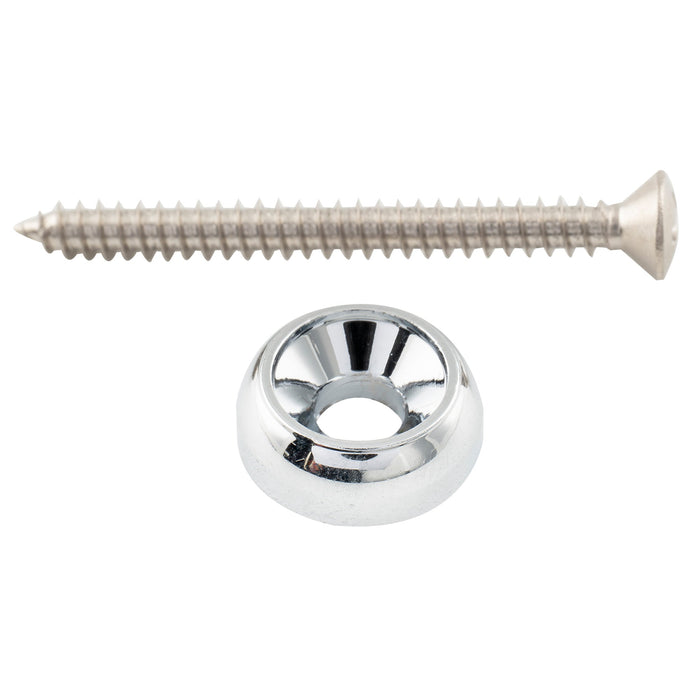 Musiclily Pro 14 mm Stahl-Gitarrenhals-Montagehülsen, Halsverbindungsbuchsen und -bolzen für E-Gitarre und Bass, 4er-Set