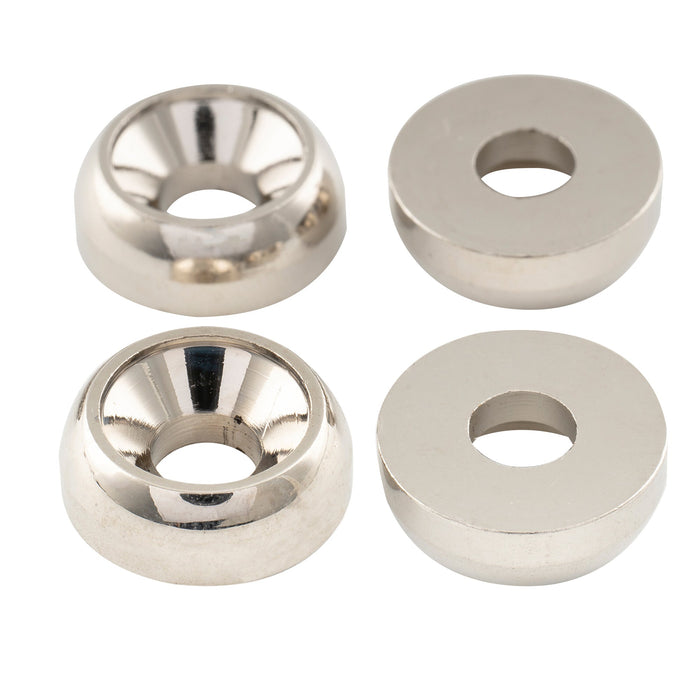 Musiclily Pro 14 mm Stahl-Gitarrenhals-Montagehülsen, Halsverbindungsbuchsen und -bolzen für E-Gitarre und Bass, 4er-Set