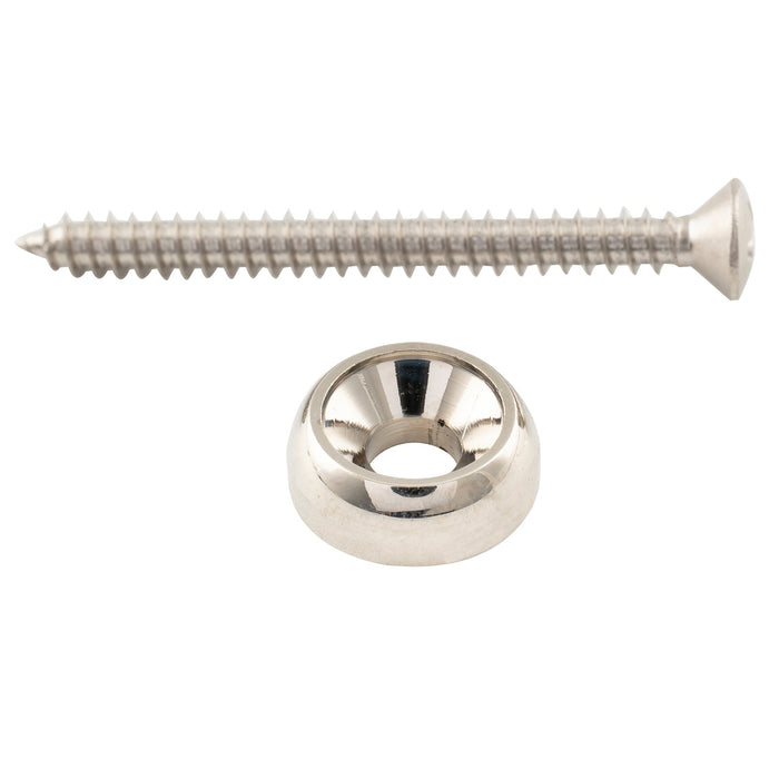 Musiclily Pro 14 mm Stahl-Gitarrenhals-Montagehülsen, Halsverbindungsbuchsen und -bolzen für E-Gitarre und Bass, 4er-Set