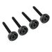 musiclily pro 15mm steel guitar neck joint ferrules bushings and bolts for electric guitar bass mx2707 4p, black