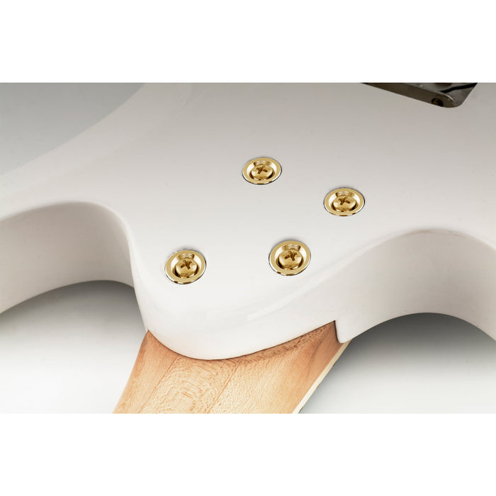 Musiclily Pro 15 mm Tornavite per manico di chitarra in acciaio, guarnizioni e bulloni per chitarra elettrica e basso, set di 4