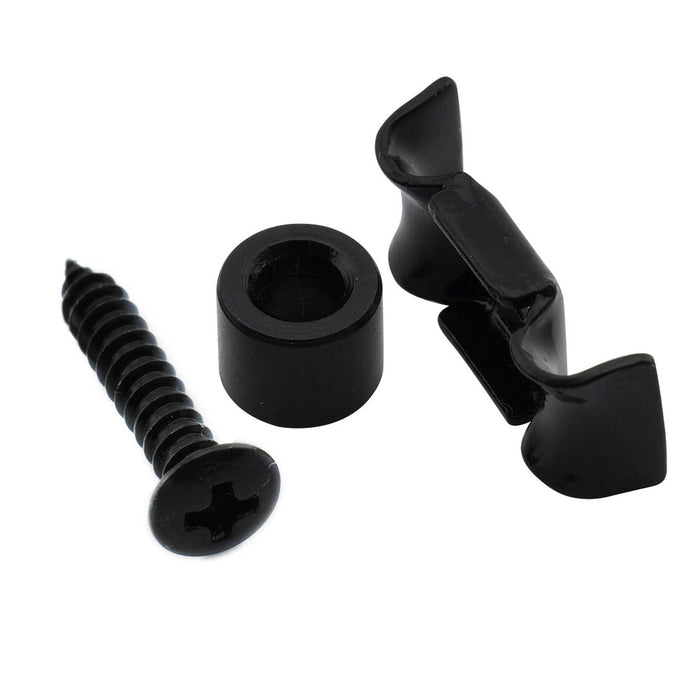 ミュージックリリー プロ 16mm ヴィンテージ バタフライ スタイル スチール弦保持ガイドツリー ベースギター用 