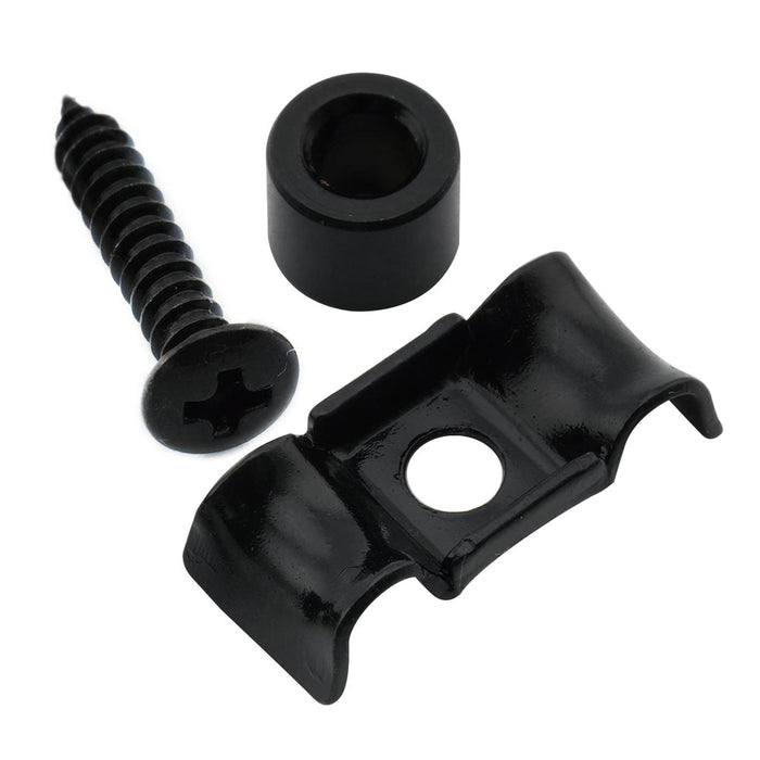 ミュージックリリー プロ 16mm ヴィンテージ バタフライ スタイル スチール弦保持ガイドツリー ベースギター用 