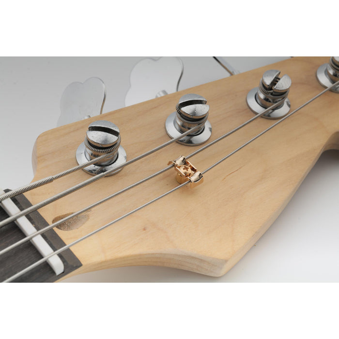 ミュージックリリー プロ 16mm ヴィンテージ バタフライ スタイル スチール弦保持ガイドツリー ベースギター用 