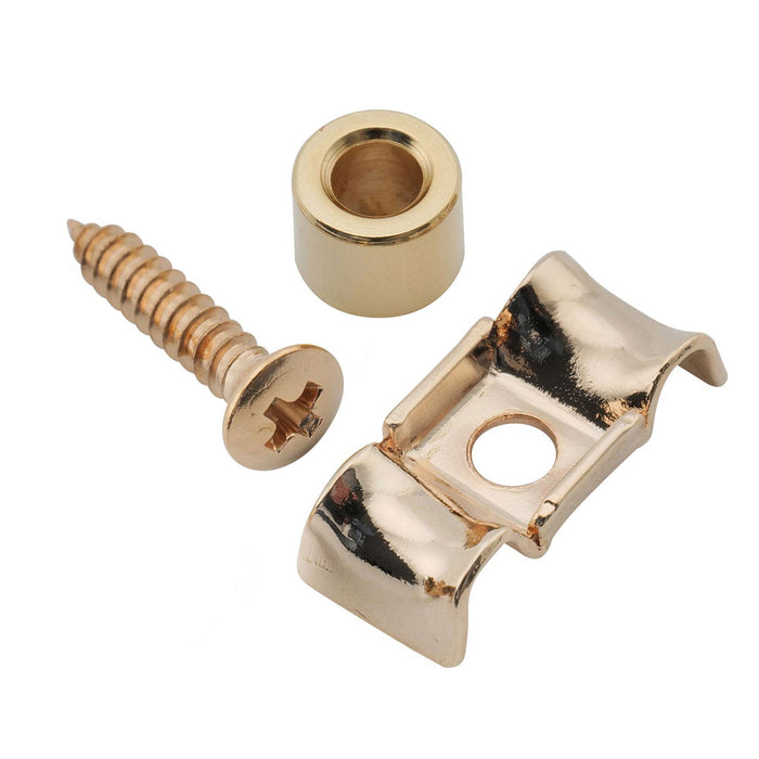 ミュージックリリー プロ 16mm ヴィンテージ バタフライ スタイル スチール弦保持ガイドツリー ベースギター用 