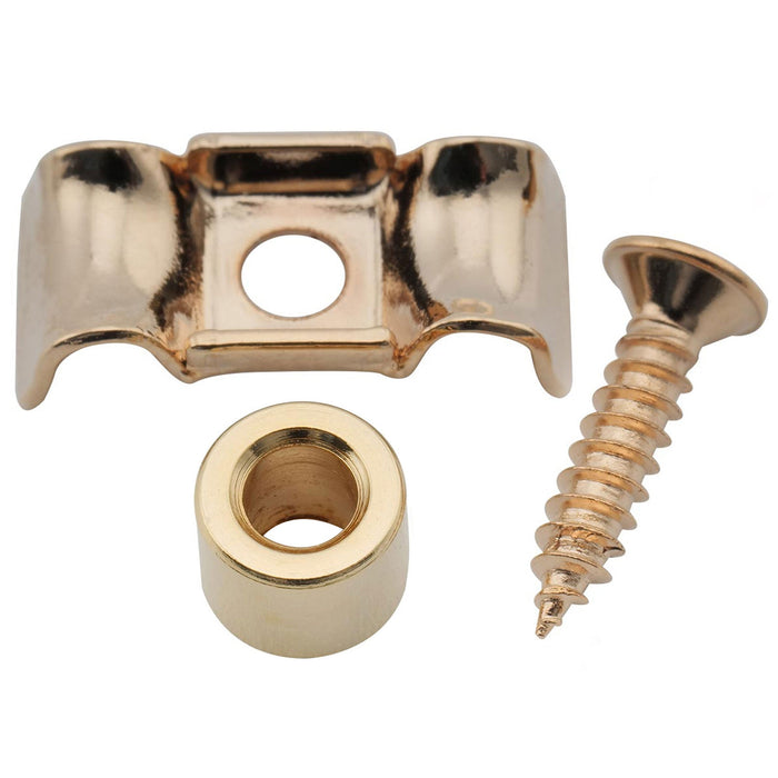 musiclily pro 16mm vintage butterfly style steel string retainer guide tree for bass guitar mx2711 2p, gold