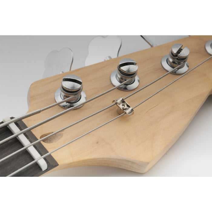 ミュージックリリー プロ 16mm ヴィンテージ バタフライ スタイル スチール弦保持ガイドツリー ベースギター用 