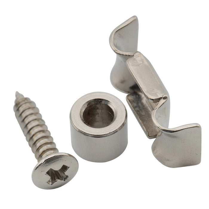 ミュージックリリー プロ 16mm ヴィンテージ バタフライ スタイル スチール弦保持ガイドツリー ベースギター用 