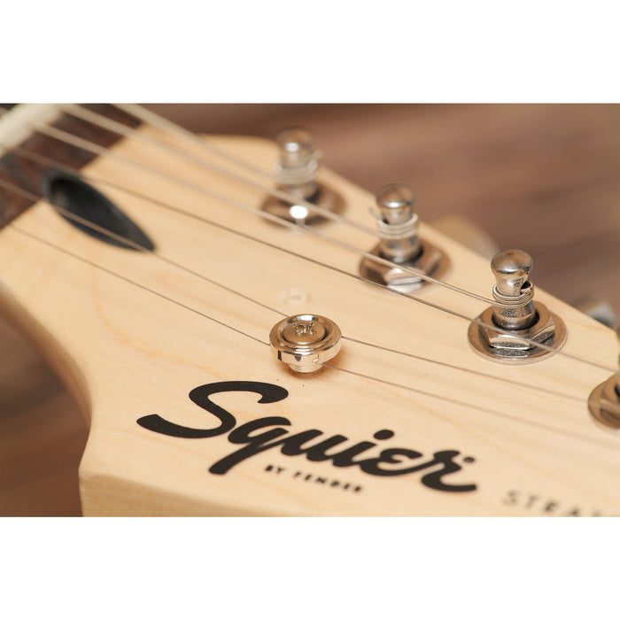 Musiclilyプロヴィンテージスタイルスチール10mmラウンドスロット付き弦留めガイドツリー（テレキャスタースタイルギター用）