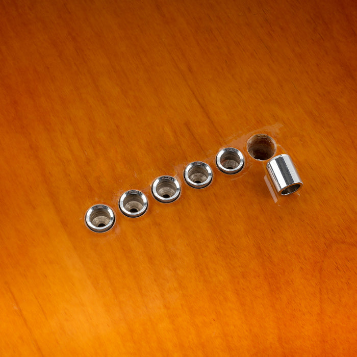 Musiclily Pro 8mm Steel Flush Style Through Body String Mounting Ferrules for Tele Style Electric Guitar