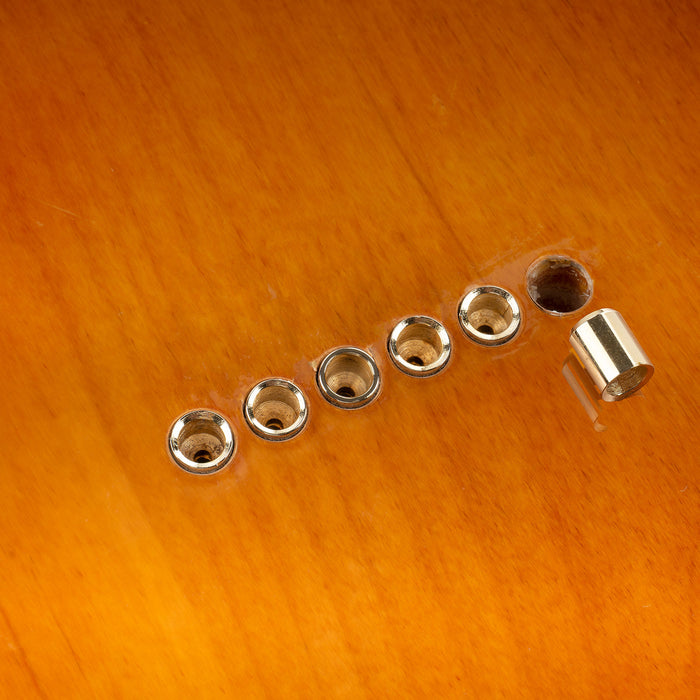 Musiclily Pro 8mm Steel Flush Style Through Body String Mounting Ferrules for Tele Style Electric Guitar