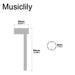 Dimensions of musiclily pro 6mm steel hex box wrench guitar truss rod adjustment wrench for guitar bass mx2728nk