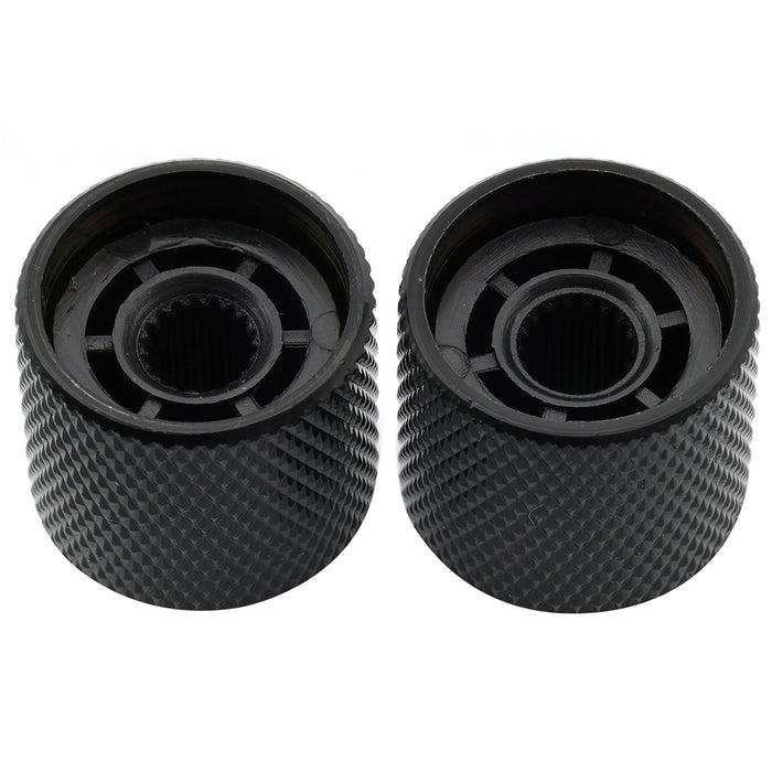 Perilla de control a presión Musiclily Pro Coarse de 18 estrías de acero de 19 mm para guitarra y bajo importados (juego de 2)