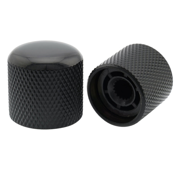 Perilla de control a presión Musiclily Pro Coarse de 18 estrías de acero de 19 mm para guitarra y bajo importados (juego de 2)