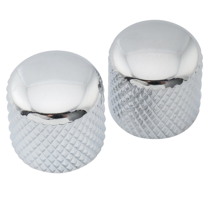 Musiclily Pro Fein 24 Splines Stahlkuppel Push-on Steuerknopf 18 mm für in den USA hergestellte Gitarren- und Bass-Potentiometer, Set von 2