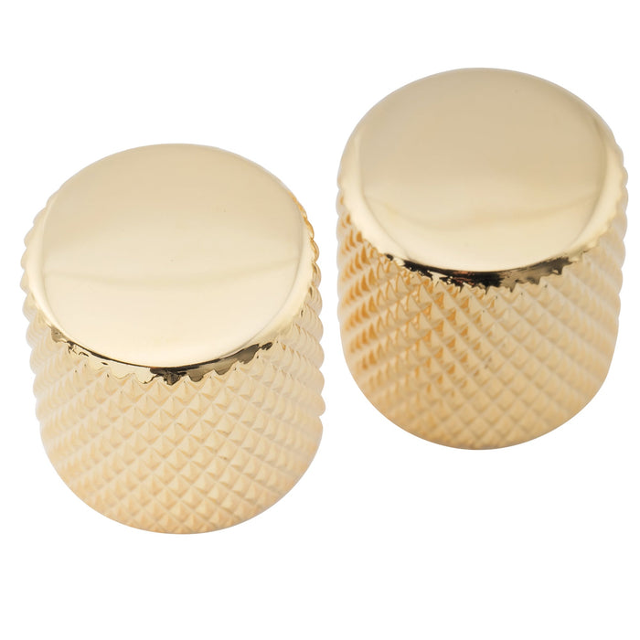 Musiclily Pro Fein 24 Splines Stahl Flat Top Push-on Steuerknopf 19 mm für in den USA hergestellte Gitarren- und Bass-Potentiometer, Set von 2