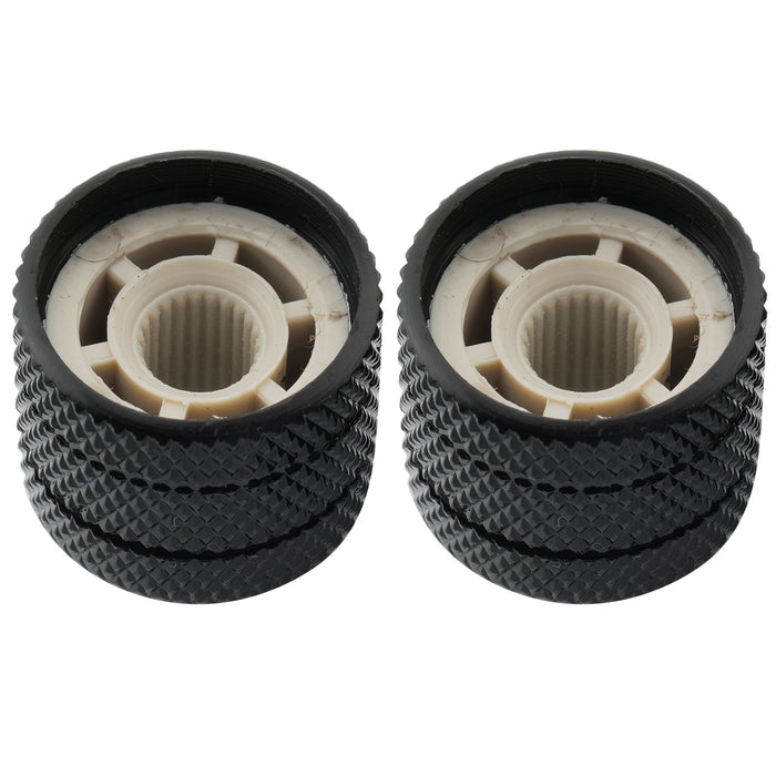 Musiclily Pro Fein 24 Splines Stahlkuppel Perlmut Oberseite Aufsteckendes Drehknopf für in den USA hergestellte Gitarren- und Bass-Potentiometer, Set von 2