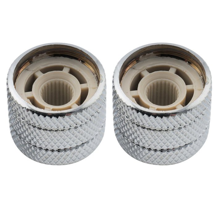 Musiclily Pro Fein 24 Splines Stahlkuppel Perlmut Oberseite Aufsteckendes Drehknopf für in den USA hergestellte Gitarren- und Bass-Potentiometer, Set von 2