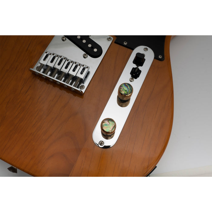 Musiclily Pro 鋼製 インチ規格 24スプライン アバロントップ ドームノブ コントロールノブ つまみ USA製ギターやベースのポット用 18x16.5mm ブラック(2個セット)