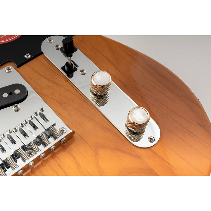 Musiclily Pro Fein 24 Splines Stahlkuppel Perlmutt-Oberfläche Push-on Steuerknöpfe 19*16,5mm für in den USA hergestellte Gitarren- und Bass-Potentiometer, Set von 2