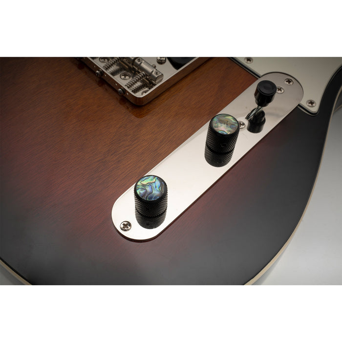 Musiclily Pro 1/4インチ 鋼製 アバロントップ ドームノブ 通用コントロールノブ つまみ 止めネジ付き エレキギターやベース用 ブラック(2個セット)