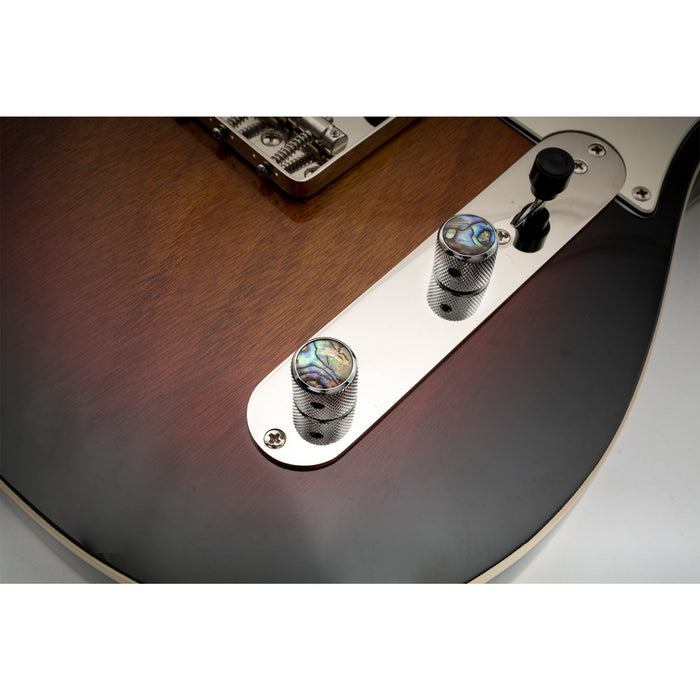 Musiclily Pro 1/4インチ 鋼製 アバロントップ ドームノブ 通用コントロールノブ つまみ 止めネジ付き エレキギターやベース用 ブラック(2個セット)