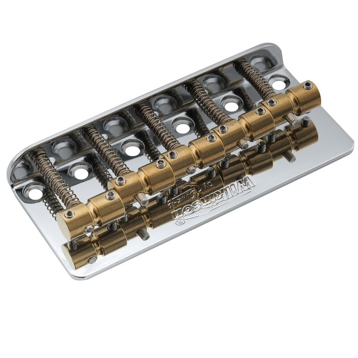 Wilkinson WBBC5 18mm Brass Saddles Steel Plate 5-String Bass Bridge