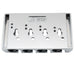 musiclily pro 19mm string spacing locking saddles hard zinc 4 string bass bridge mx2818p, chrome