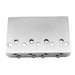 musiclily pro 57mm 2 1 4 inch string spacing hardtail brass saddles zinc alloy plate 4 string bass bridge mx2821p, gold