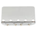 musiclily pro 19mm string spacing classic standard top loading 4 string bass bridge with brass saddle steel plate mx2824p, chrome