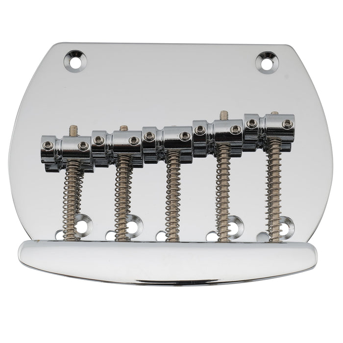 musiclily pro 64mm2 33 64 inch steel dual load 5 string bass bridge for musicman style bass mx2825p, gold