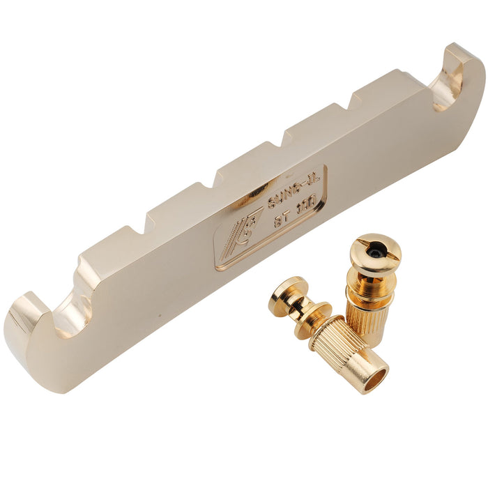 Musiclily Pro 18mmピッチ 高密度亜鉛合金 ベーステールピース 4弦bassエレキベース用 ブラック