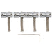 musiclily pro 19mm steel bass bridge saddles for 4 string precision and jazz bass mx2827 4p, chrome