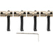 musiclily pro 19mm steel bass bridge saddles for 4 string precision and jazz bass mx2827 4p, gold