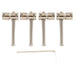 musiclily pro 19mm steel bass bridge saddles for 4 string precision and jazz bass mx2827 4p, nickel