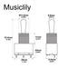 Dimensions of musiclily pro 3 way box style pickup selector toggle switch for electric guitar full metal mx2832p