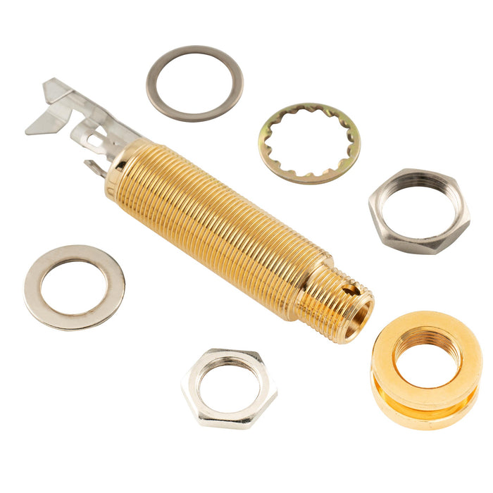 Musiclily Pro 1/4インチモノラル/ステレオエンドピン出力ジャック ストラップボタン ネジ込み式ジャックソケット アコースティックギター・ベース用