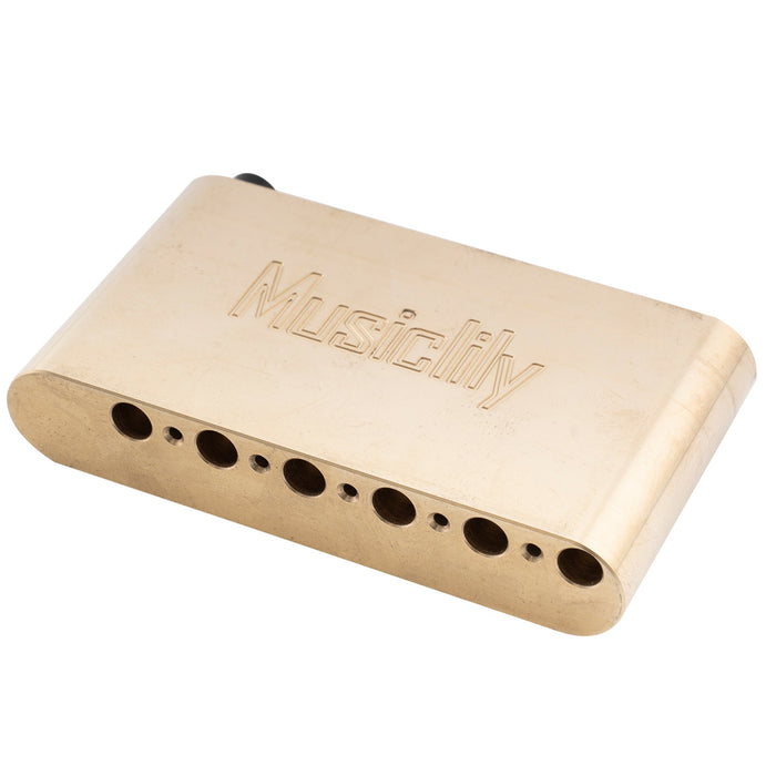 detail of musiclily ultra 52 5mm2 1 16 inch full solid brass tremolo block for prs se electric guitar tremolo bridge 41mm tall mx2850