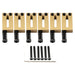 musiclily ultra 10 5mm modern style full solid brass offset saddles for strat tele style electric guitar mx2854 6p